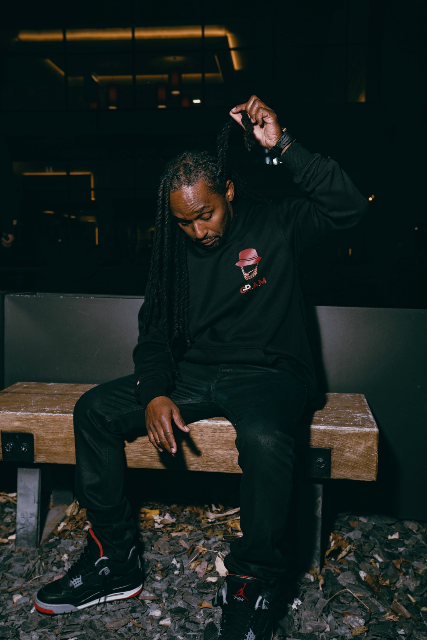 GRAM Beard Bucket Hoodie - Black