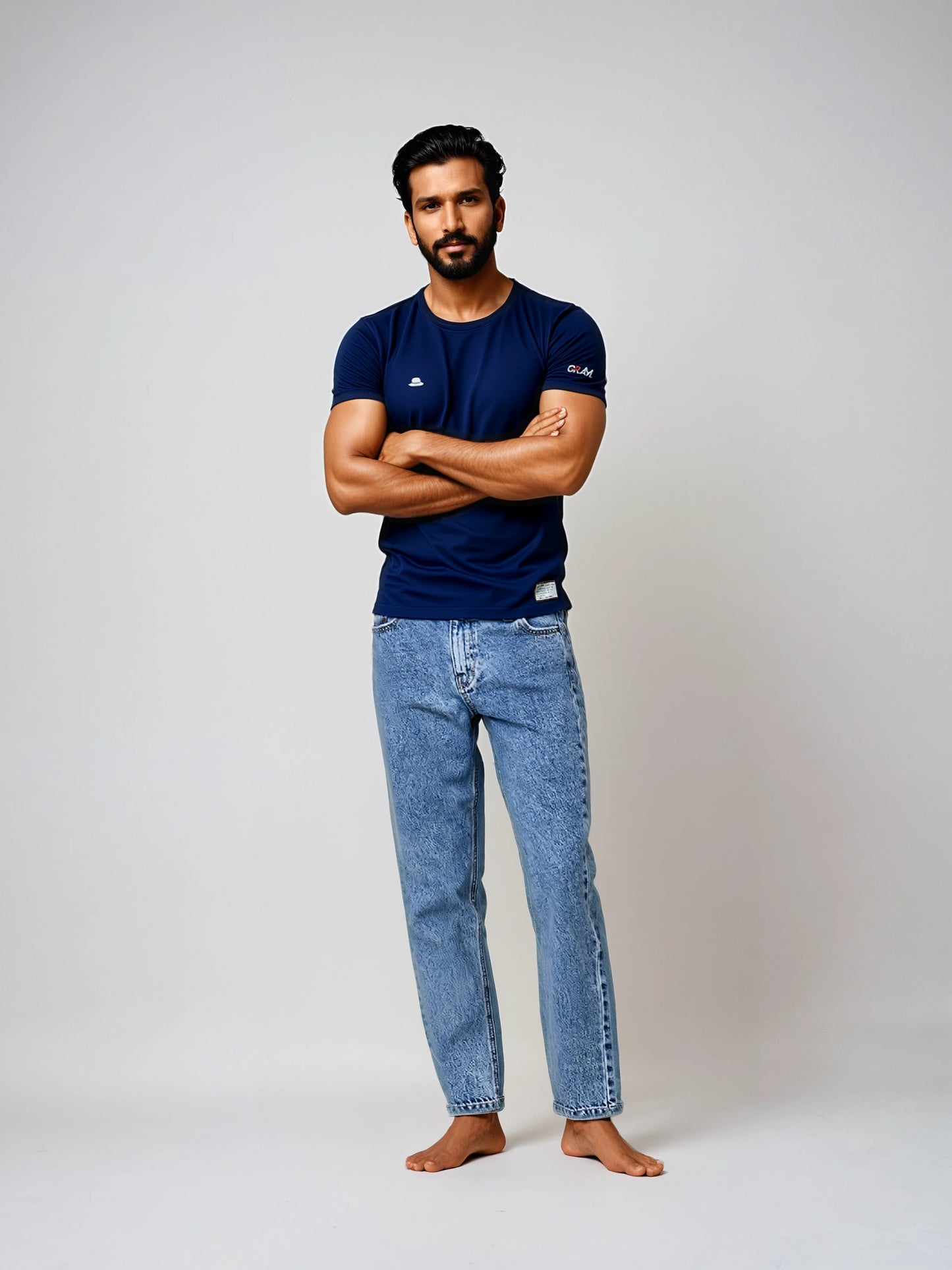 GRAM Soft Pima T-shirt - Navy Blue