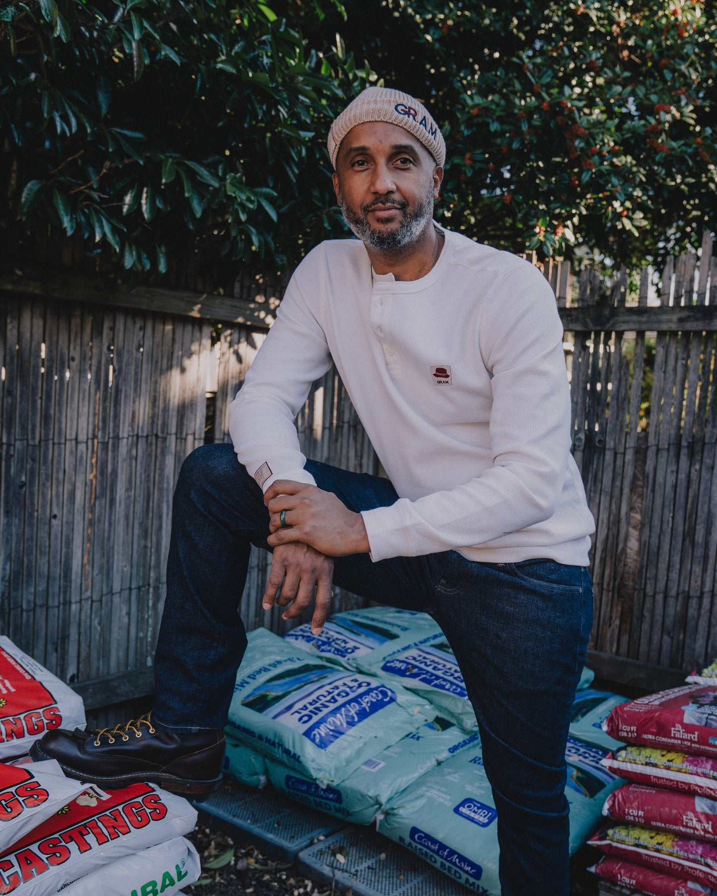 GRAM Henley Thermal - Cream