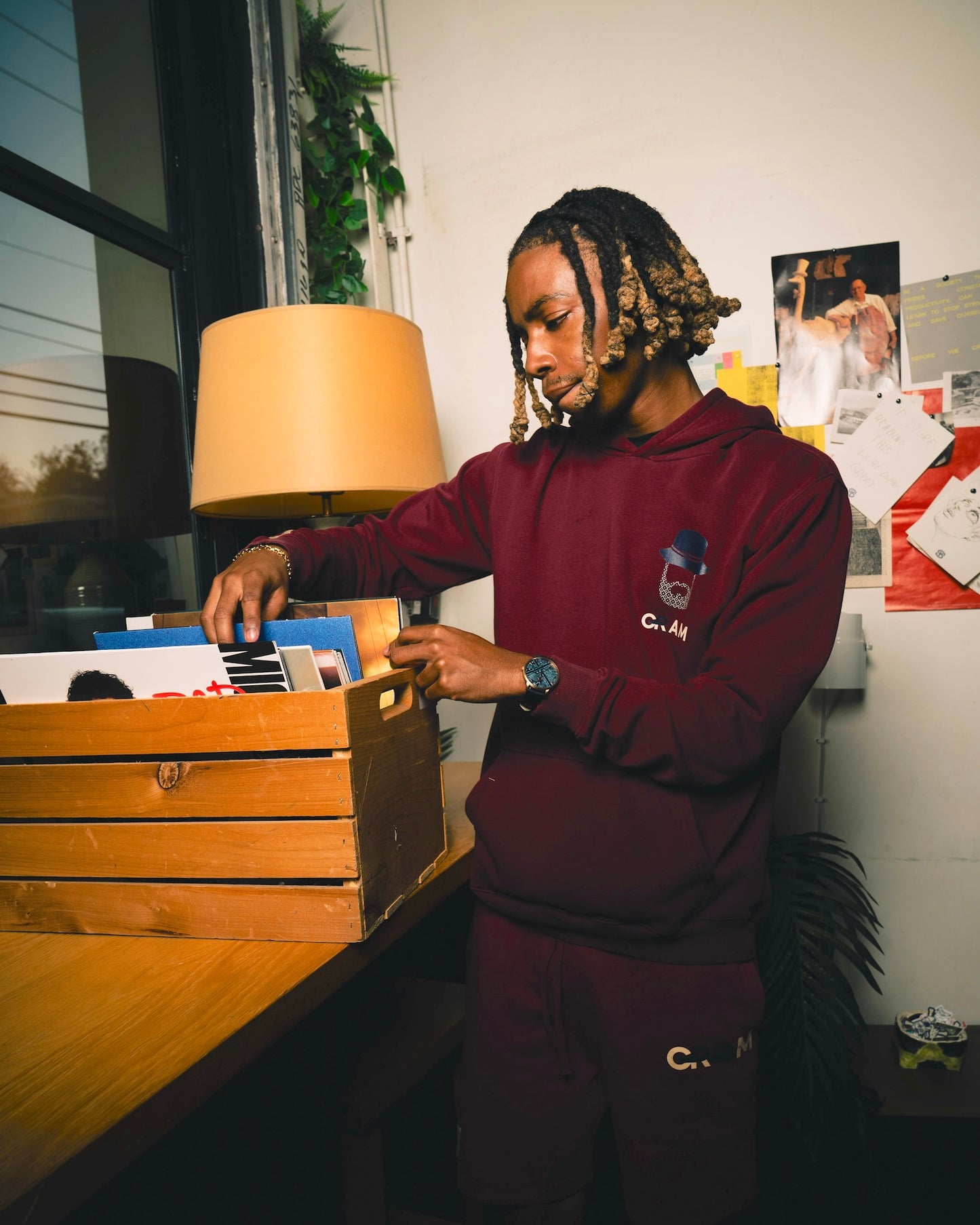 GRAM Beard Bucket Hoodie - Burgundy