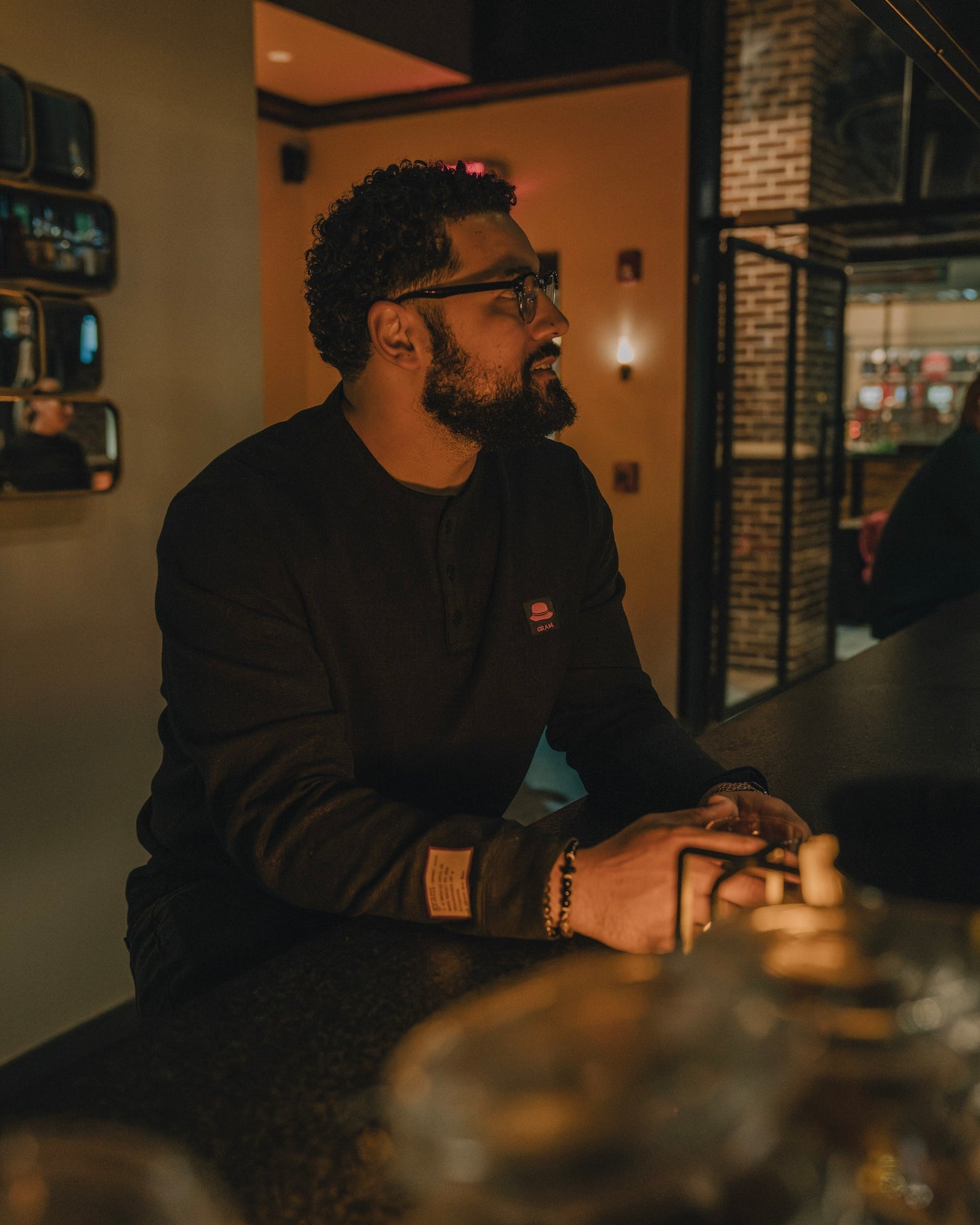 GRAM Henley Thermal - Black