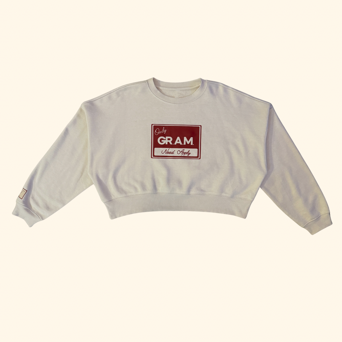 GRAM Only Womens Crop Sweatshirt - Cream