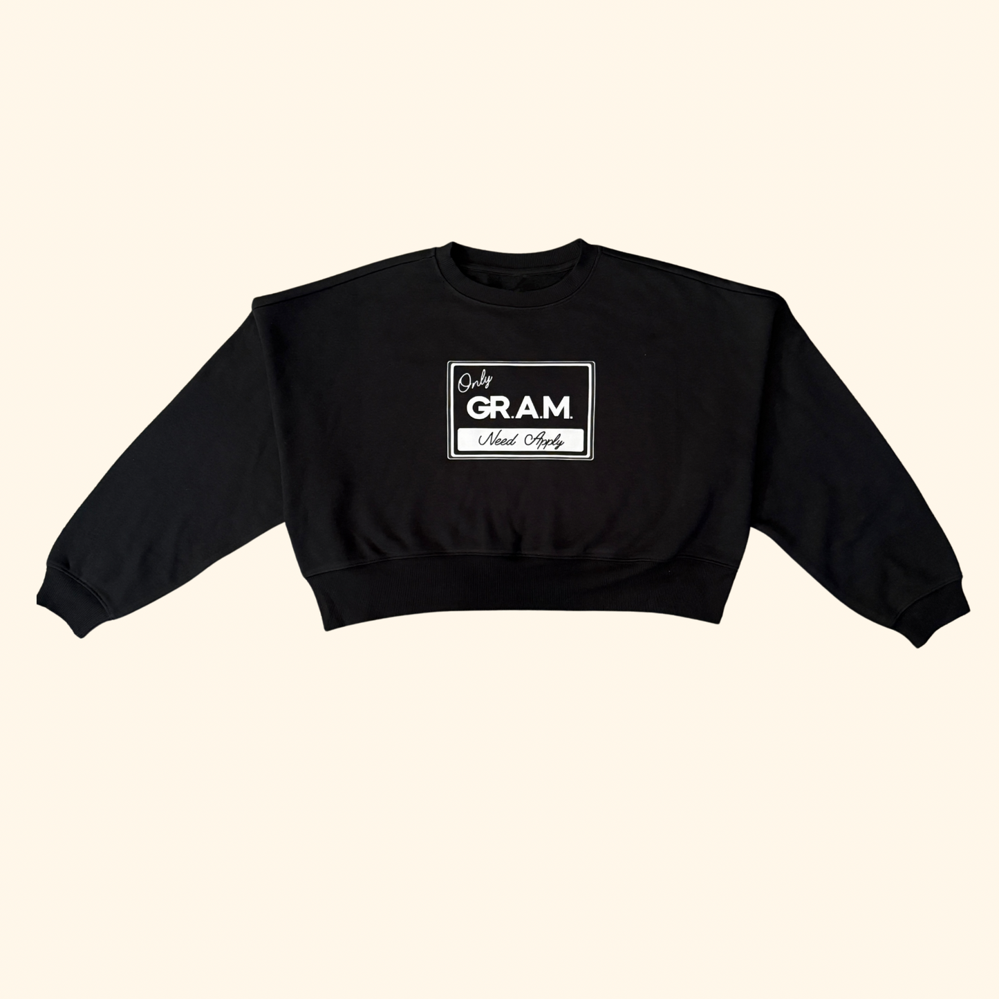 GRAM Only Womens Crop Sweatshirt - Black